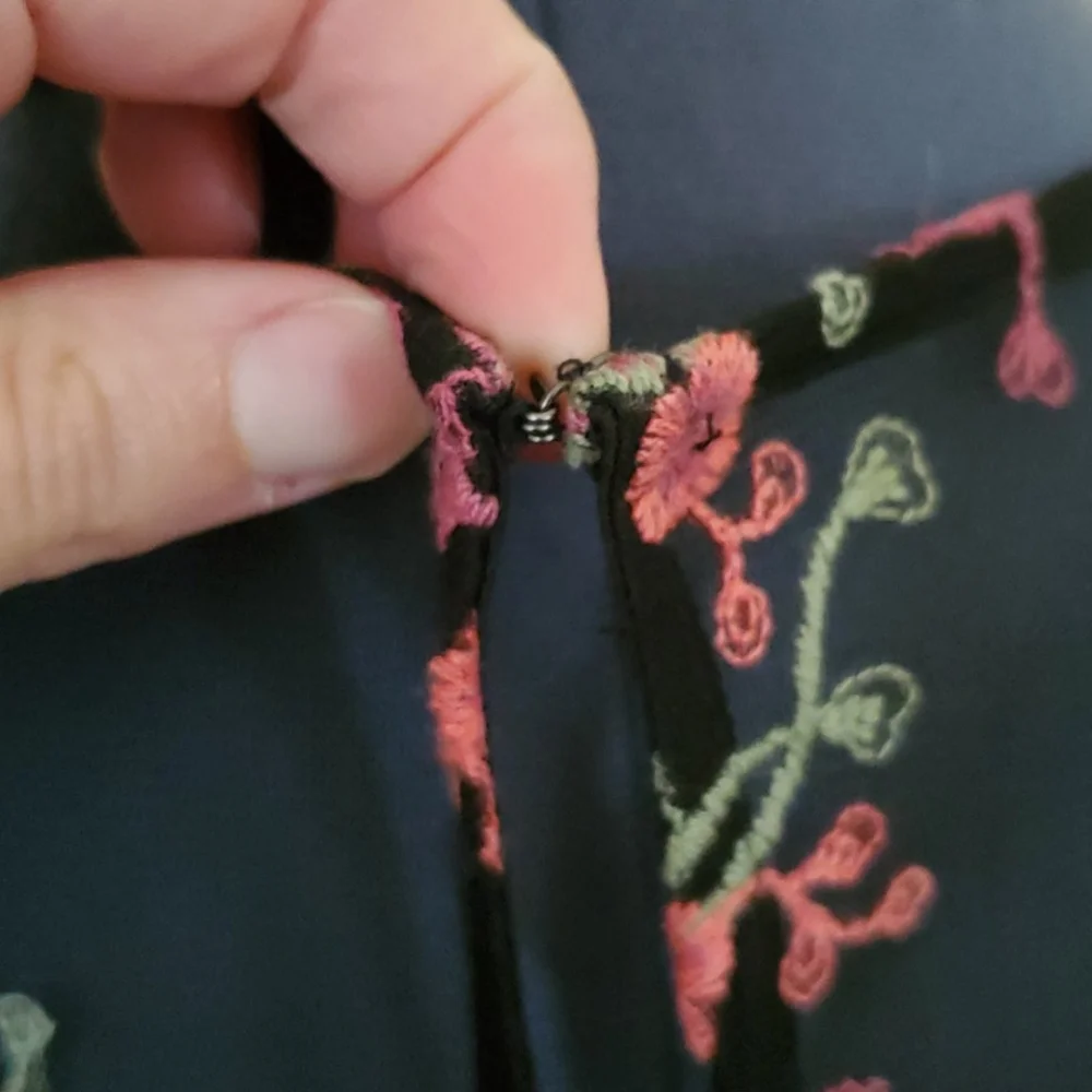 Adrianna Papell Embroidered Floral Desss - Picture 4 of 11
